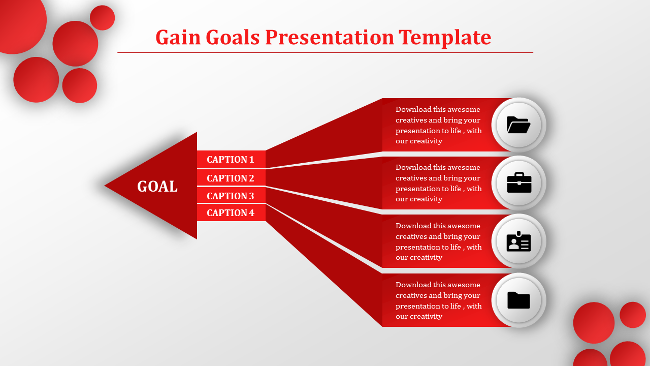 Business Goals Presentation Template and Google Slides-Arrow Design
